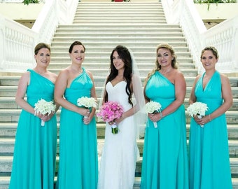 TDY Turquoise Maxi / Short Bridesmaid Convertible Dress Infinity Dress Multiway Wrap Dress Long Wedding Prom Cocktail (Regular & Plus Size) TDY Turquoise Maxi / Short Bridesmaid Convertible Dress Infinity Dress Multiway Wrap Dress Long Wedding Prom Cocktail (Regular & Plus Size)