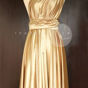 TDY Gold Maxi or Short Infinity Dress Convertible Dress - Etsy