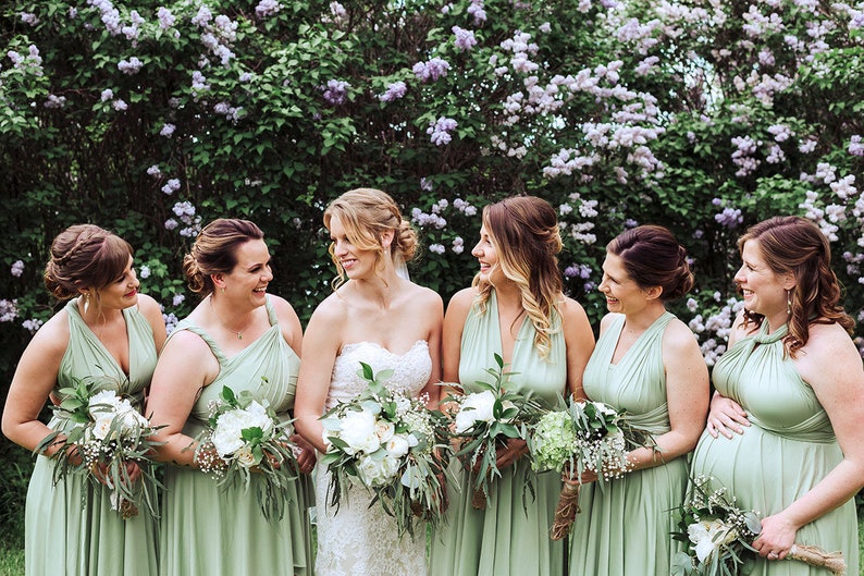 sage green multiway bridesmaid dresses