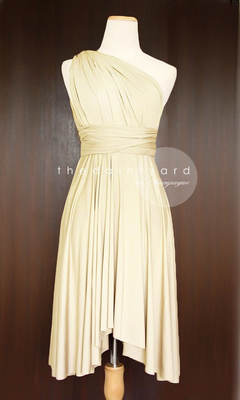 champagne multiway dress