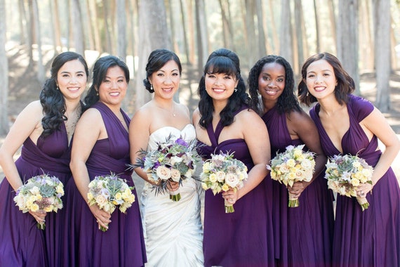 purple plus size dresses for weddings