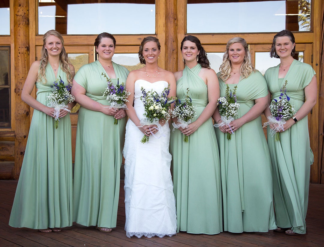 sage green bridesmaids dress