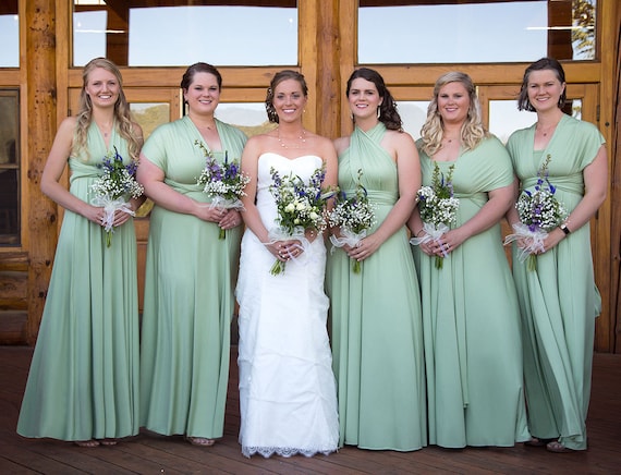 sage green multiway bridesmaid dresses