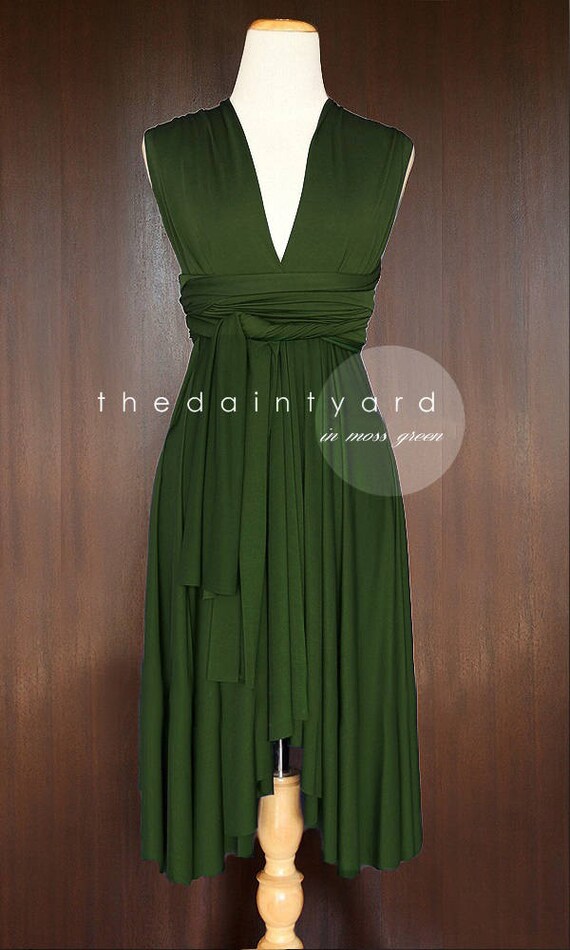 infinity dress moss green