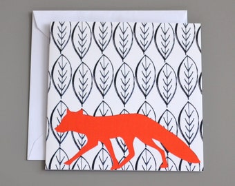 Illustrated Fox Blank Card