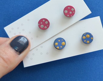 Dotty pattern stud earrings