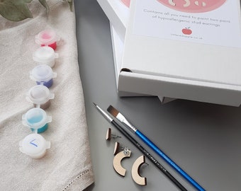 Earrings craft kit paint your own studs