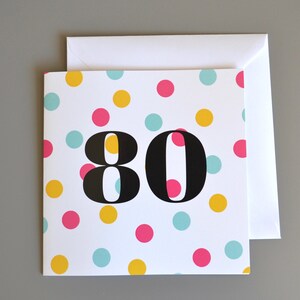 80er Geburtstagskarte für Sie