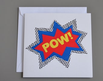 Pow! comic style card