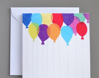 Bright balloons Birthday Card