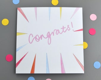 Congrats! colourful congratulations card