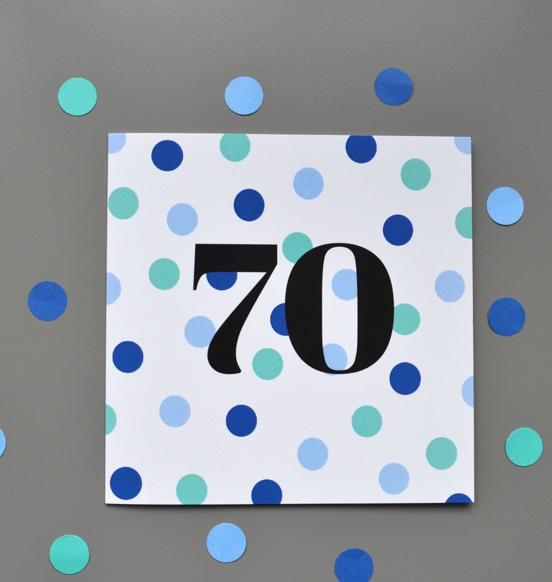70th Birthday Card for Him - Etsy
