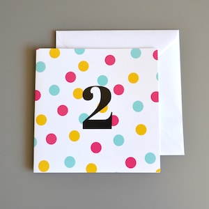 Dotty Karte zum 2.Geburtstag