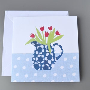 Krug Tulpe Blumen Blanko-Karte