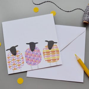Three 3 Sheep card image 2