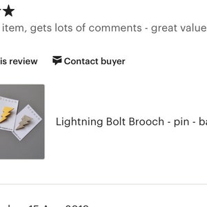 Colourful Lightning Bolt Brooch wooden image 7