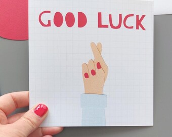 Good Luck Fingers Crossed Card