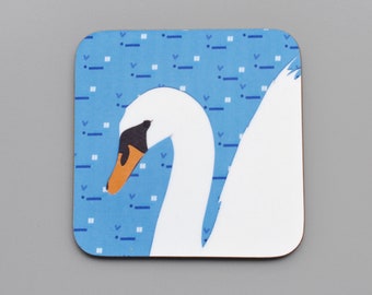 Swan coaster blue