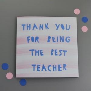 Bester Lehrer Dankeskarte