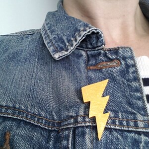 Mirror Lightning Bolt Brooch image 6