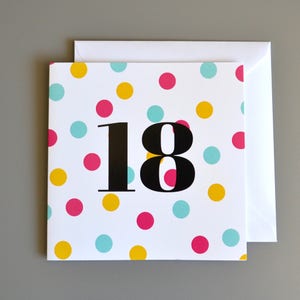 Wunderschöne Glückwunschkarte zum 18. Geburtstag für Sie