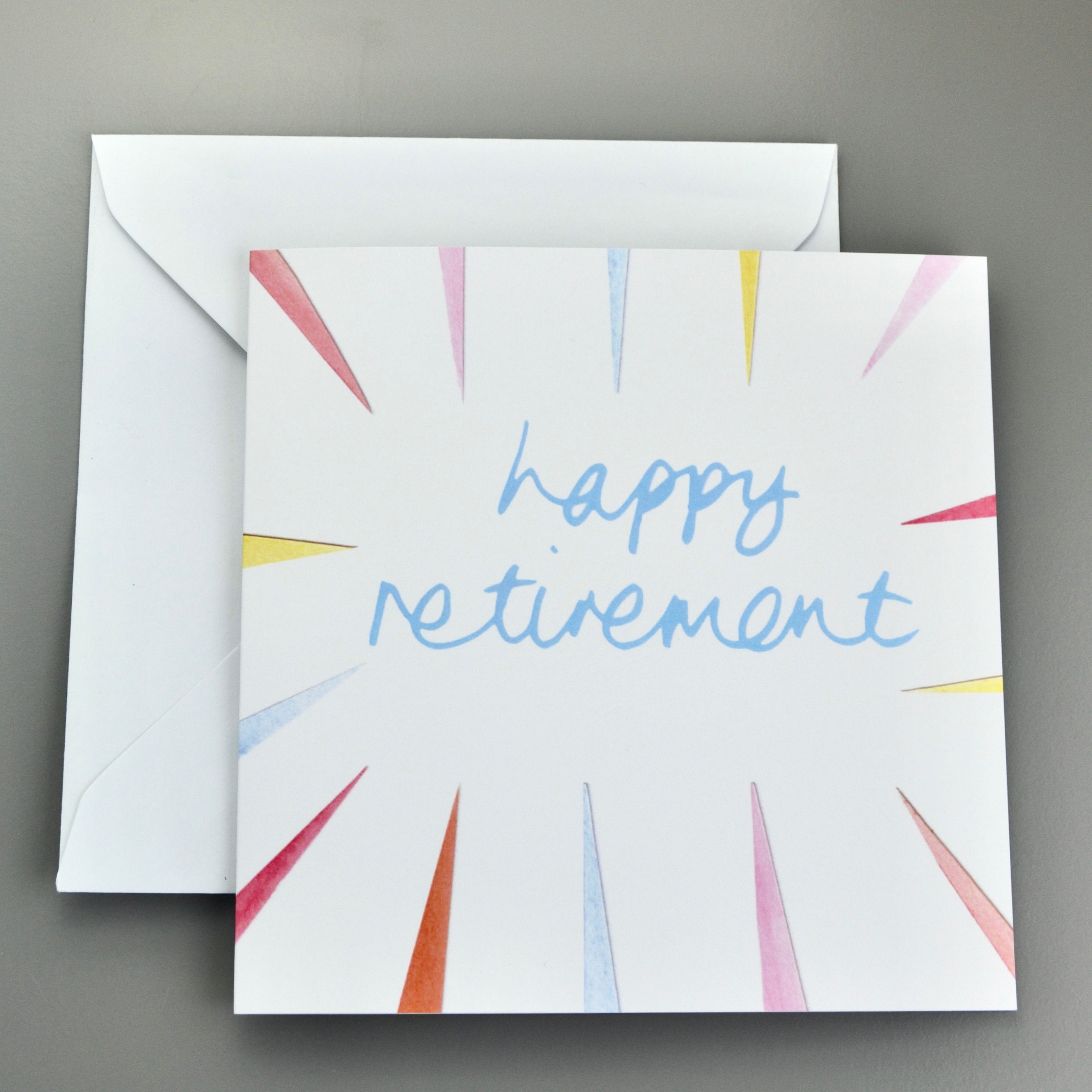 Colourful Happy Retirement Card - Etsy