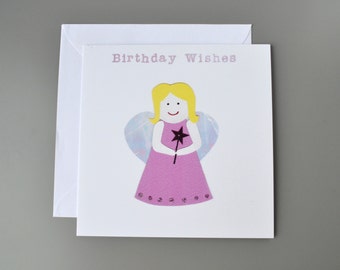 Süße Feen-Geburtstagswünsche Mädchen-Geburtstagskarte – Mädchen-Geburtstagskarte – Kindergeburtstag – allgemeine Geburtstagskarte – Feenkarte