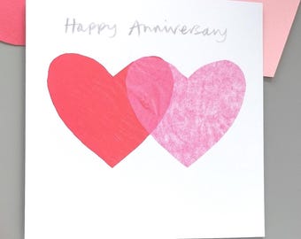 Happy Anniversary Hearts Card