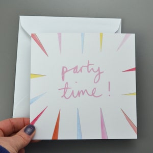 Starburst Party Time Geburtstagskarte