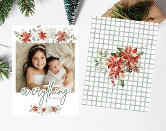 Frohe kleine alles klassische Feiertags-Weihnachtsfoto-Karte