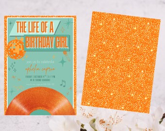 Taylor Swift Showgirl Geburtstag einladen - Benutzerdefinierte Geburtstagseinladung