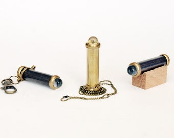 Mini Teleidoscope, Small Brass Teleidoscope, Gold Color teleidosocpe, Gifts for everyone - MT