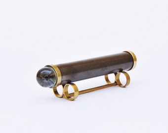 Short Small Teleidoscope, Dark Brass Teleidoscope, Gift Idea - TSS