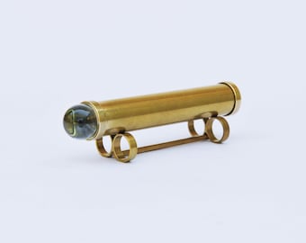 Short small teleidoscope, Gold brass teleidoscope, Christmas gift idea, Best friend gift - TSS