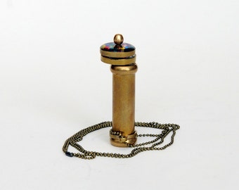 Mini Wheels Kaleidoscope, Brass kaleidoscope, Gift Ideas, Personalized Gift Idea, Personalized necklaces - MK