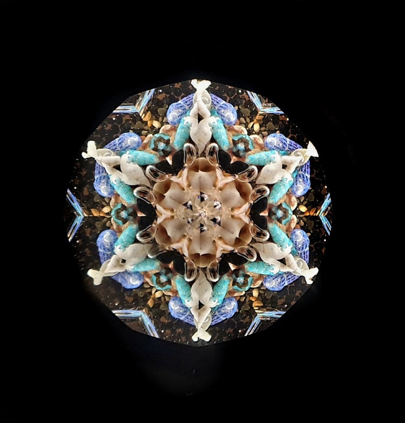 Seashells Kaleidoscope, Large Classic Kaleidoscope, Traditional Kaleidoscope, Handmade kaleidoscope COLS image 4