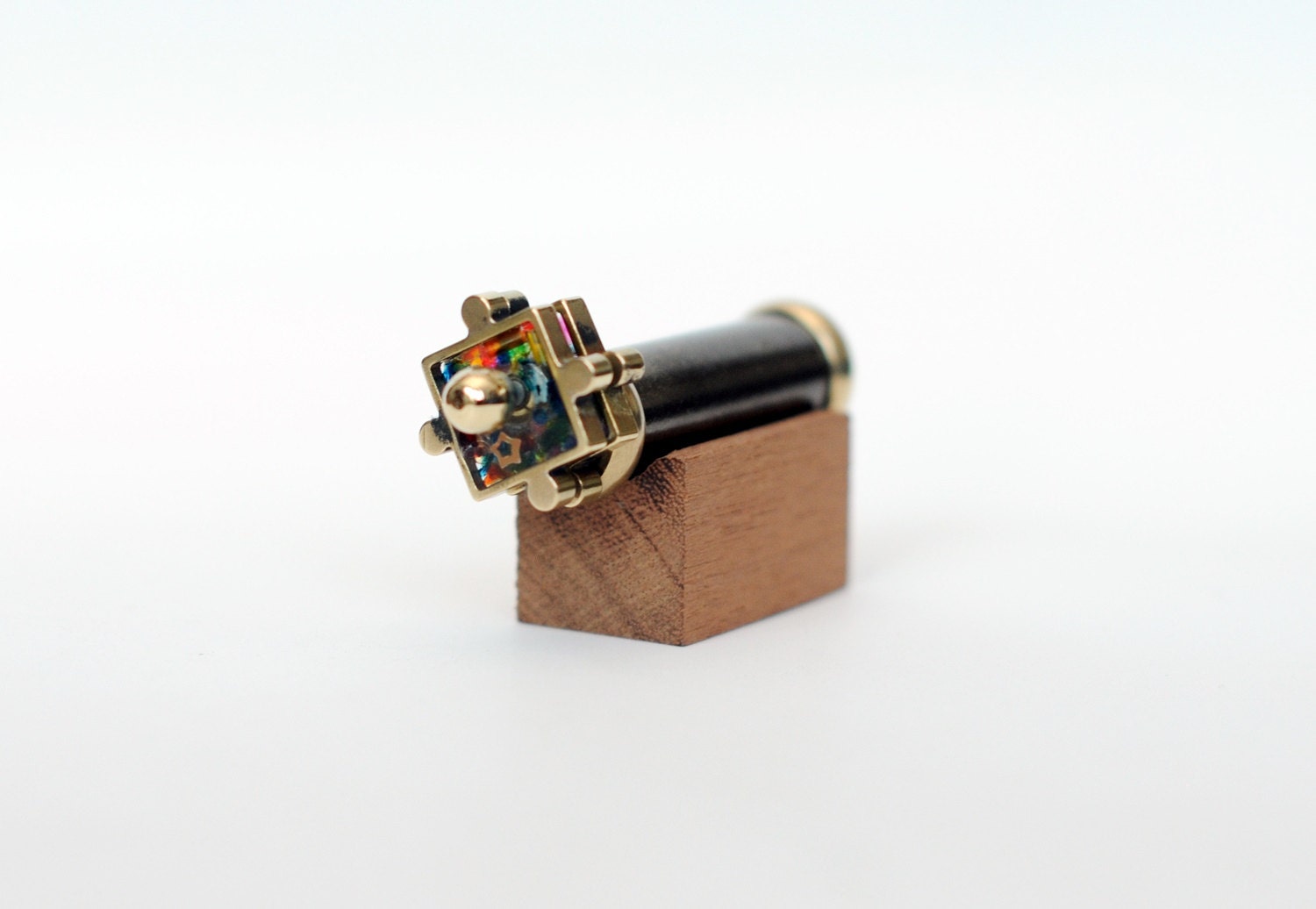 Mini Puzzle Wheels Kaleidoscope, Mini Kaleidoscope, Brass kaleidoscope, Gift Idea, Christmas gift - MKP