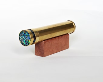 Classic Kaleidoscope, Gold Brass Kaleidoscope, Traditional Kaleidoscope, Christmas Gift Idea - CO