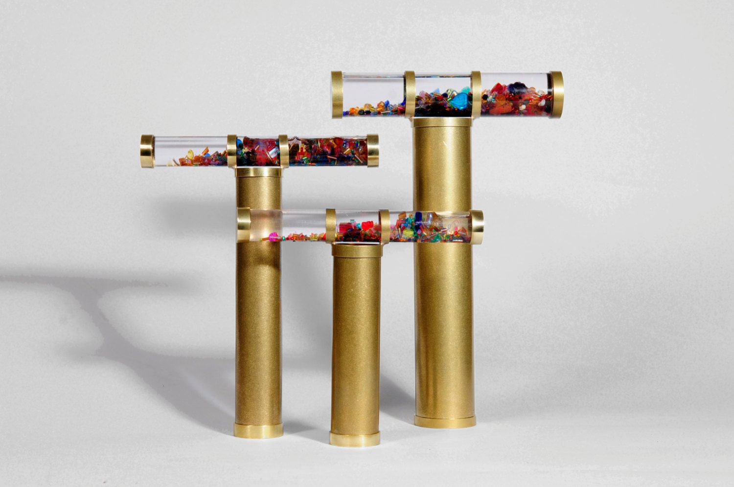 Giant Oil Kaleidoscope "Giant waterfall" - Gold Brass Kaleidoscope, Christmas Gift idea - OG