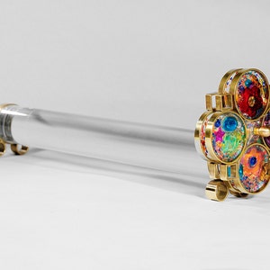 Large Flower Tunnelscope - the "Large Flower Rainbow" - Transparent Kaleidoscope, Gift idea, Wedding gift - TNLF