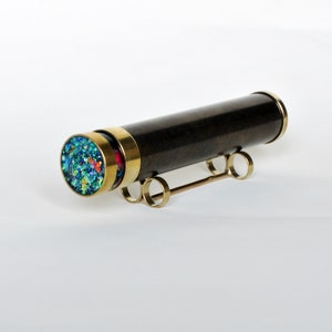 Classic kaleidoscope, Dark brass kaleidoscope, Gift Idea, Traditional toy - CO