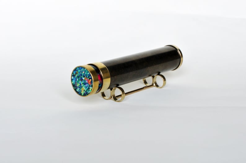 Classic Kaleidoscope, Gold Brass Kaleidoscope, Traditional Kaleidoscope, Christmas Gift Idea CO image 3