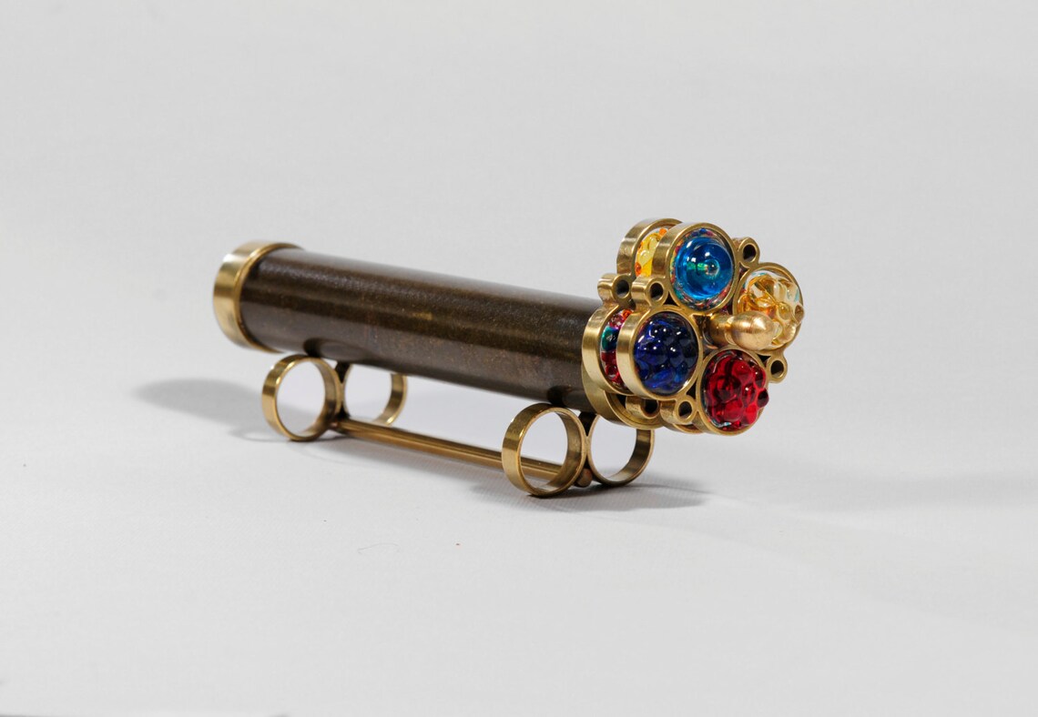 Short Small Flower Kaleidoscope Brass Kaleidoscope Fathers Etsy