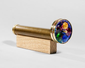 Medium Wheels Kaleidoscope, Brass Kaleidoscope, Gift Idea - KM