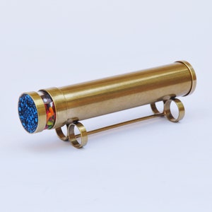 Classic Kaleidoscope, Gold Brass Kaleidoscope, Traditional Kaleidoscope, Christmas Gift Idea CO image 2