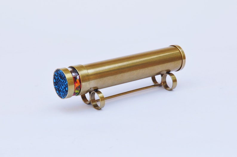 Classic Kaleidoscope, Gold Brass Kaleidoscope, Traditional Kaleidoscope, Christmas Gift Idea CO image 2