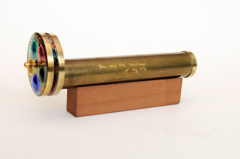 Short Small Wheels Kaleidoscope Brass Kaleidoscope Gift for Etsy