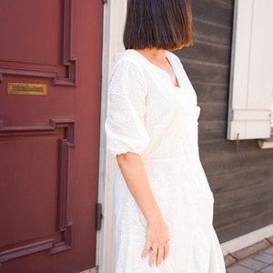 Summer white maxi dress M-L size image 2