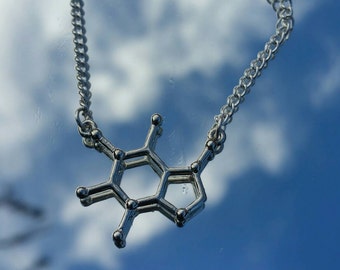 Caffeine Molecule Necklace