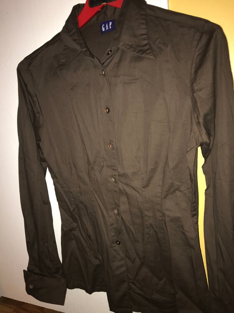 chocolate brown button up shirt